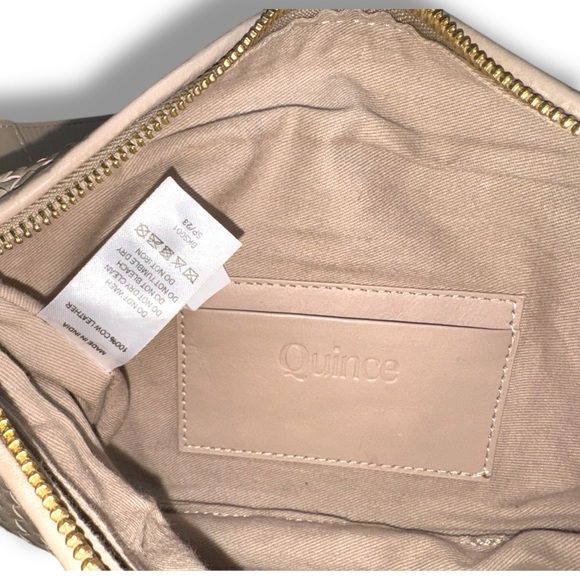 EUC Quince Italian Leather Handwoven Sling Bag Taupe COMFY & SLEEK - Picture 11 of 12